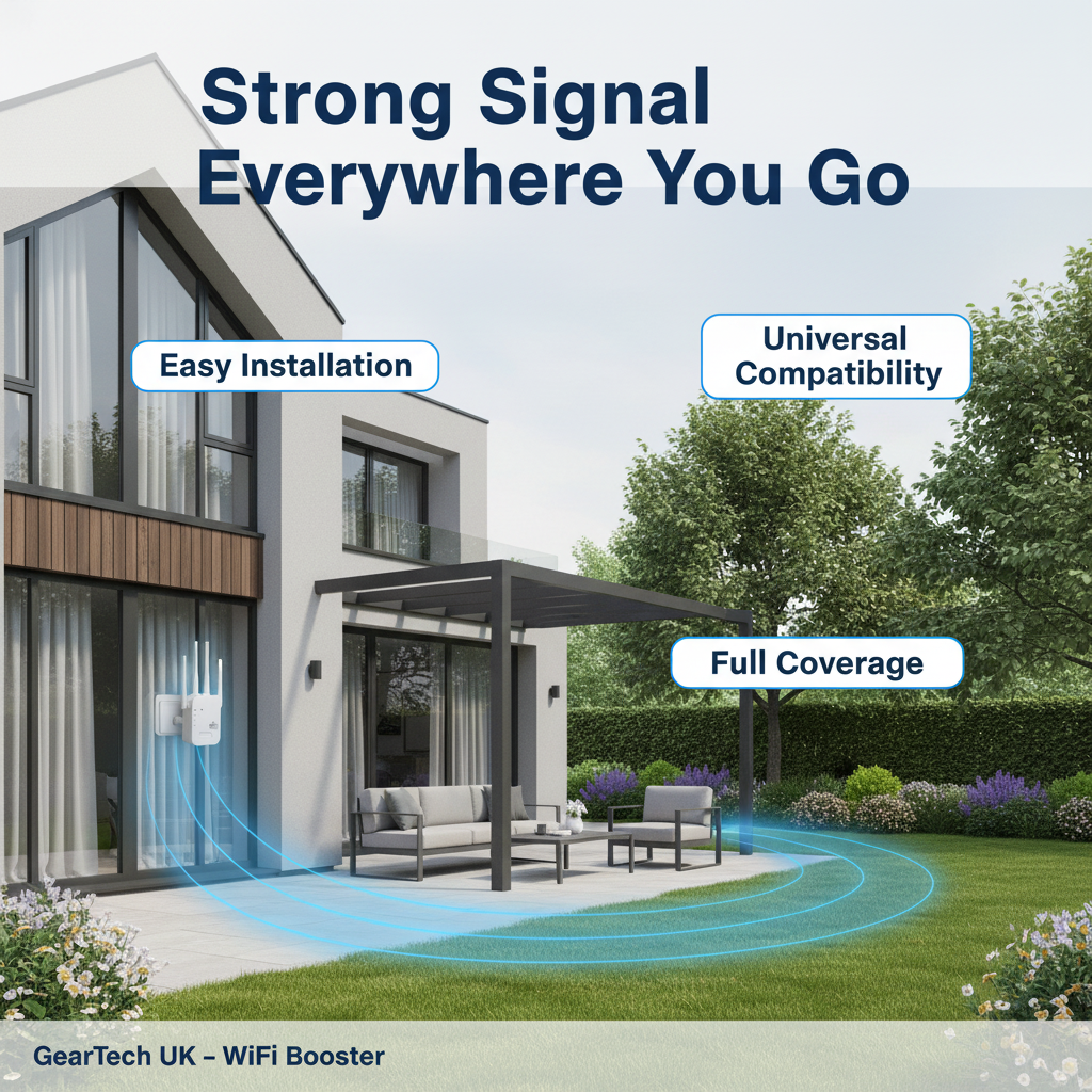 Dual Band Wireless Signal Booster Amplifying Network Coverage To 1200Mbps