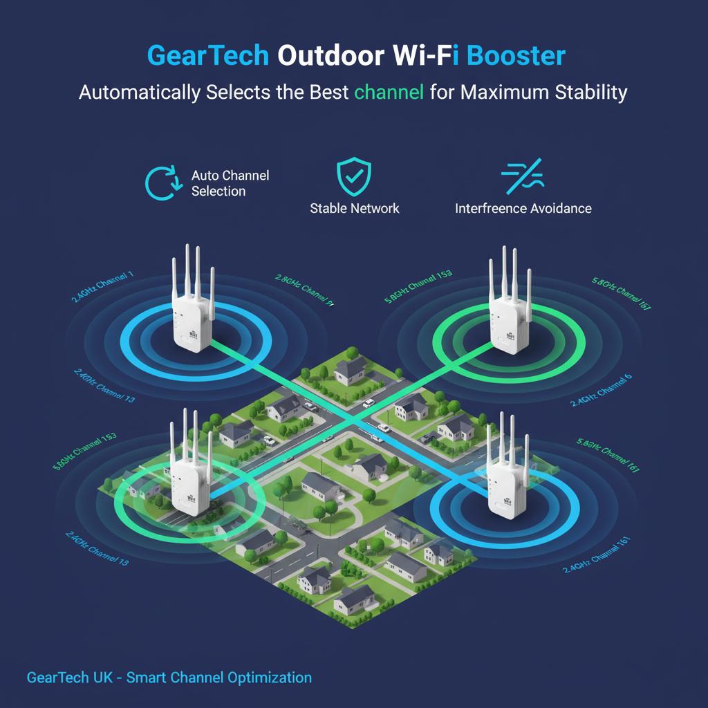 Dual Band Wireless Signal Booster Amplifying Network Coverage To 1200Mbps