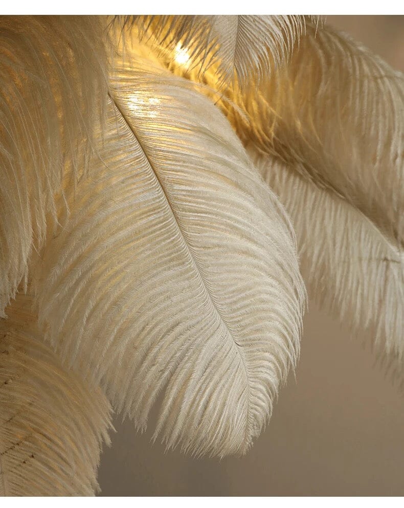 Lampadaire AuraFeather de luxe — design contemporain texturé