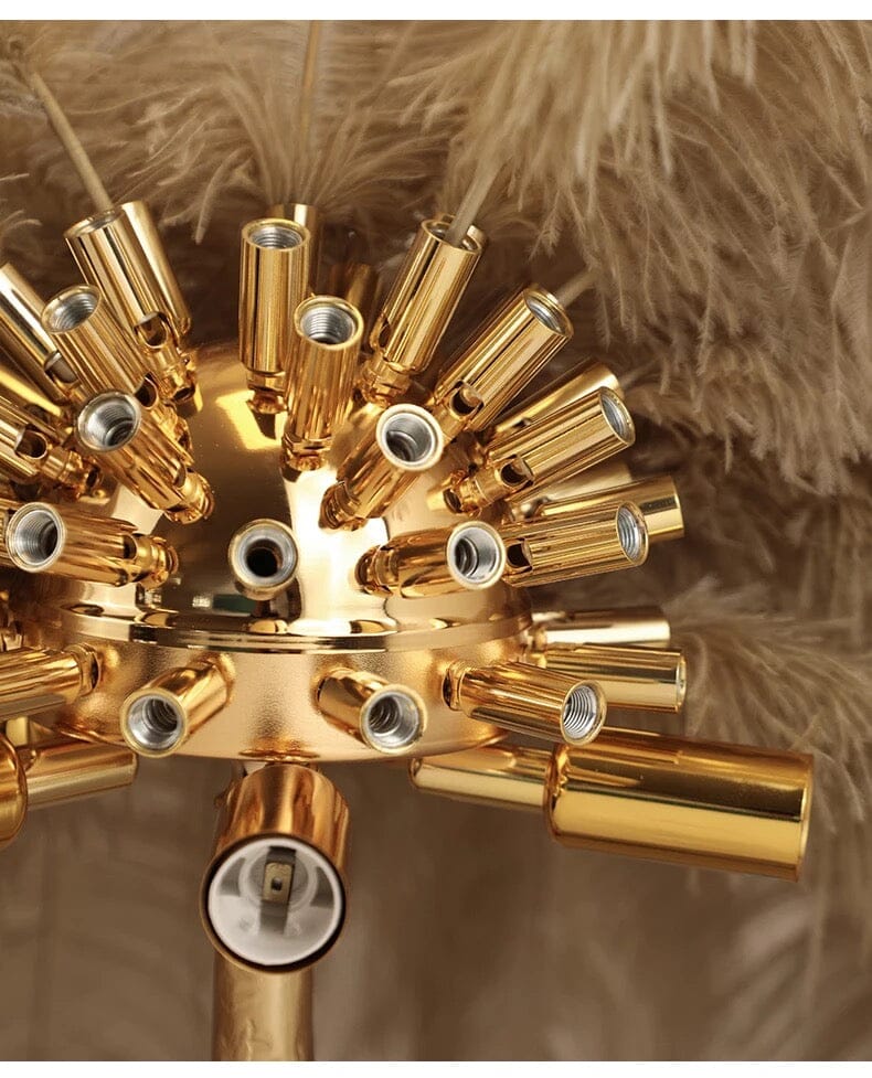 Lampadaire AuraFeather de luxe — design contemporain texturé