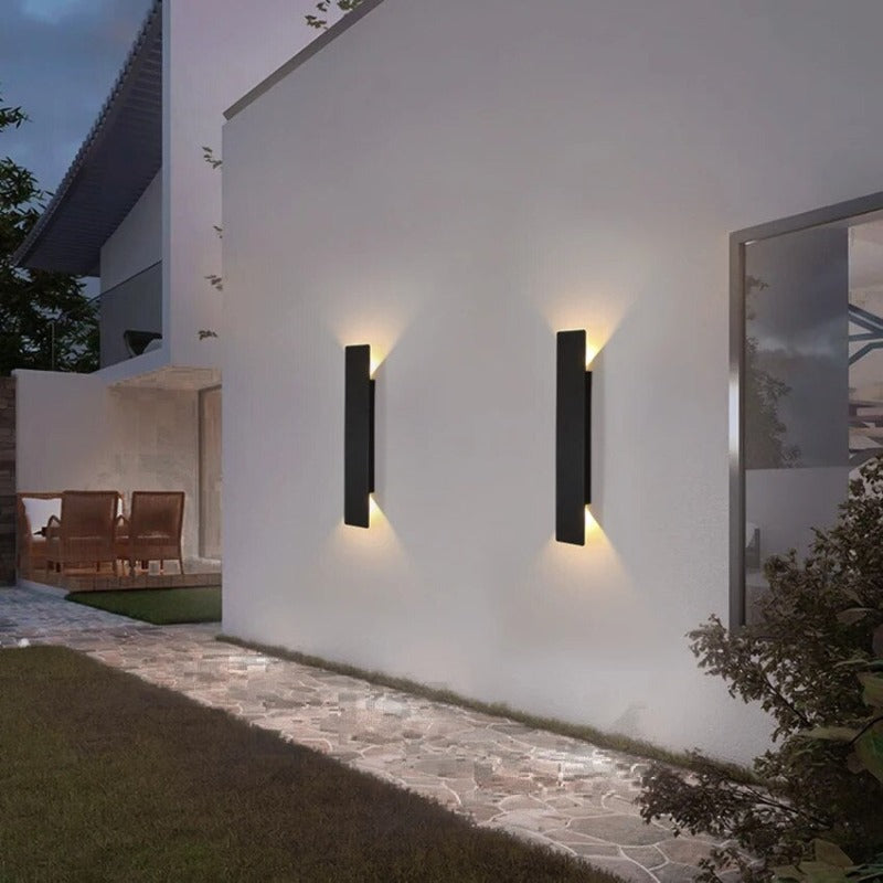 Contemporary Exterior LED Wall Light Upward And Downward Glow