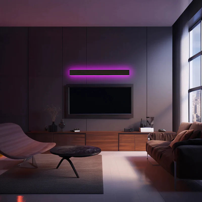 Silex Linear LED Outdoor Wall Lamp, Matte Black Weatherproof