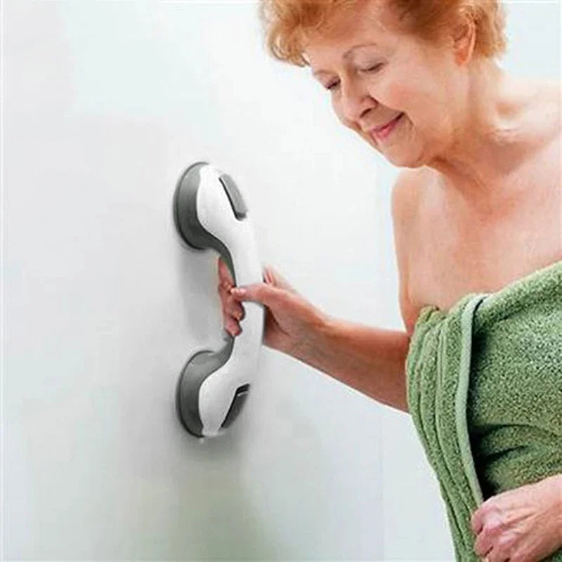Drill Free Suction Grab Bar — Non Slip Bathroom Safety Support