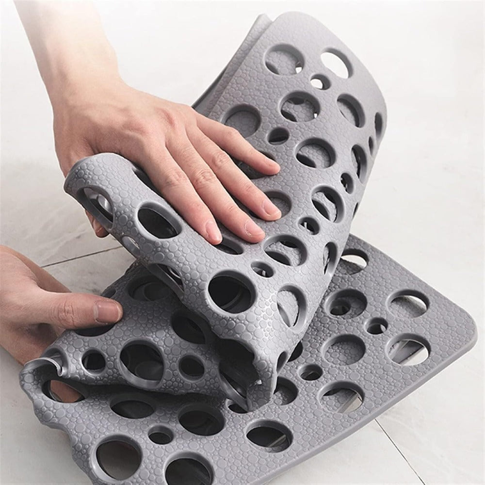 Anti-Slip Shower Safety Mat — Quick Drain Texture And Strong Suction Base
