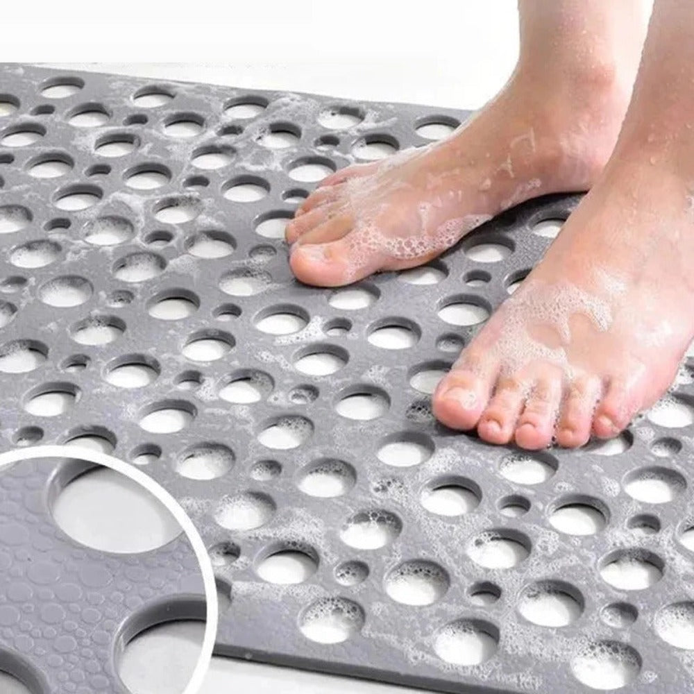 Anti-Slip Shower Safety Mat — Quick Drain Texture And Strong Suction Base