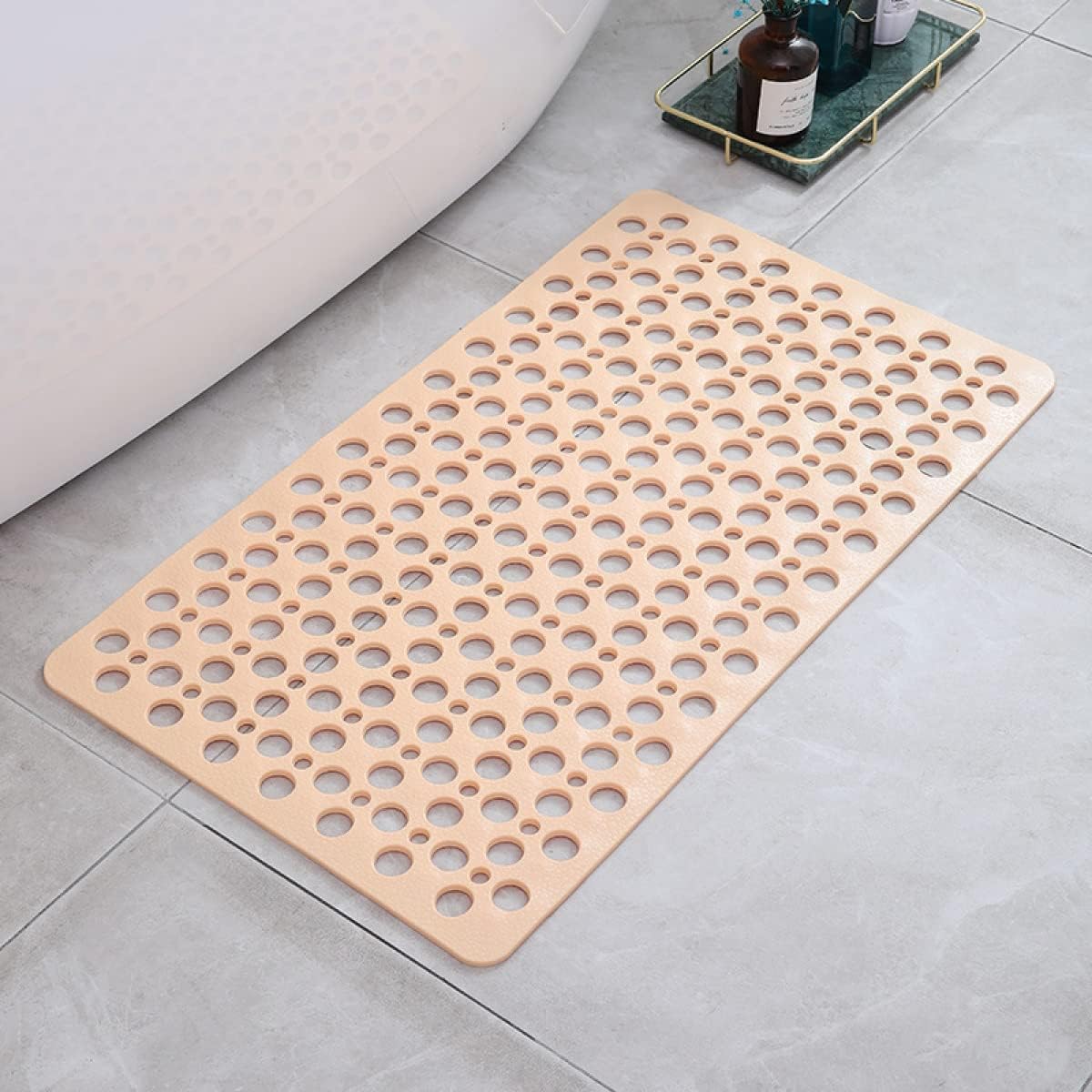 Anti-Slip Shower Safety Mat — Quick Drain Texture And Strong Suction Base