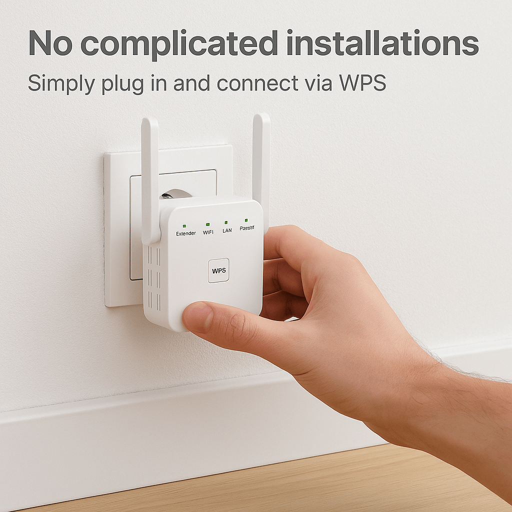 Dual Band WiFi Range Extender Compact Wireless Signal Booster