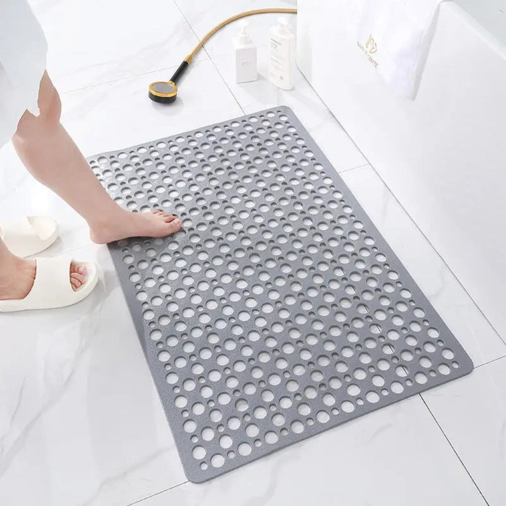 Anti-Slip Shower Safety Mat — Quick Drain Texture And Strong Suction Base