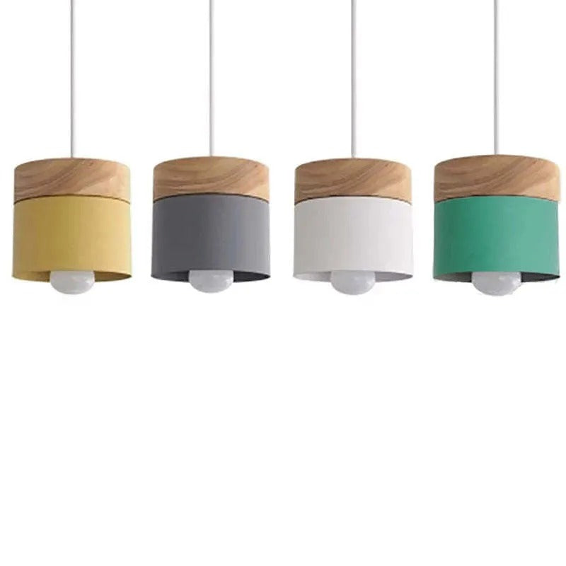 Suspension moderne Valentina en forme de boîte, structure en métal et bois pour ampoule E27