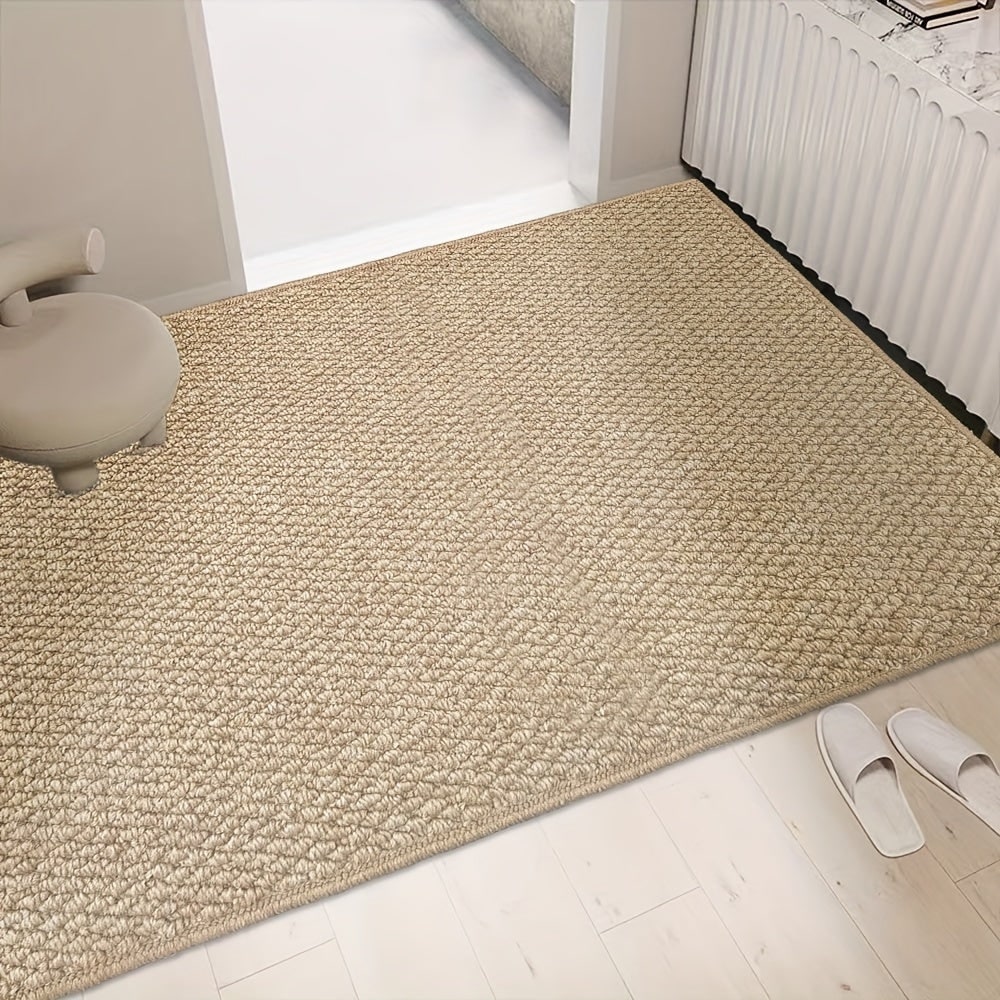 Chunky Loop Pile Doormat - Absorbent Woven Texture And Non-Slip Backing