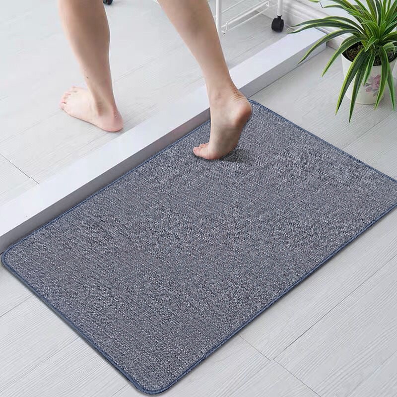 Low Profile Indoor Doormat - Textured Woven Surface, Rounded Corners