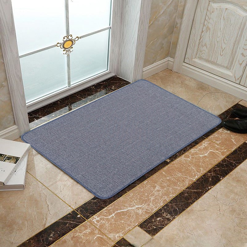 Low Profile Indoor Doormat - Textured Woven Surface, Rounded Corners