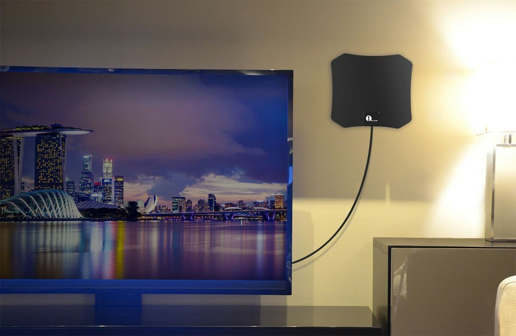 Antenna HDTV piatta da interno, cavo coassiale digitale, supporto a parete, modello adesivo