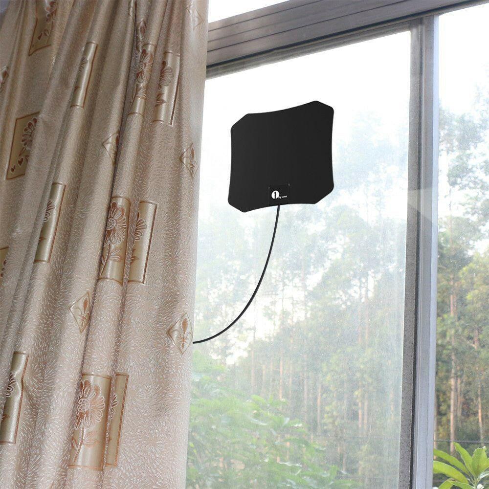 Antenna HDTV piatta da interno, cavo coassiale digitale, supporto a parete, modello adesivo