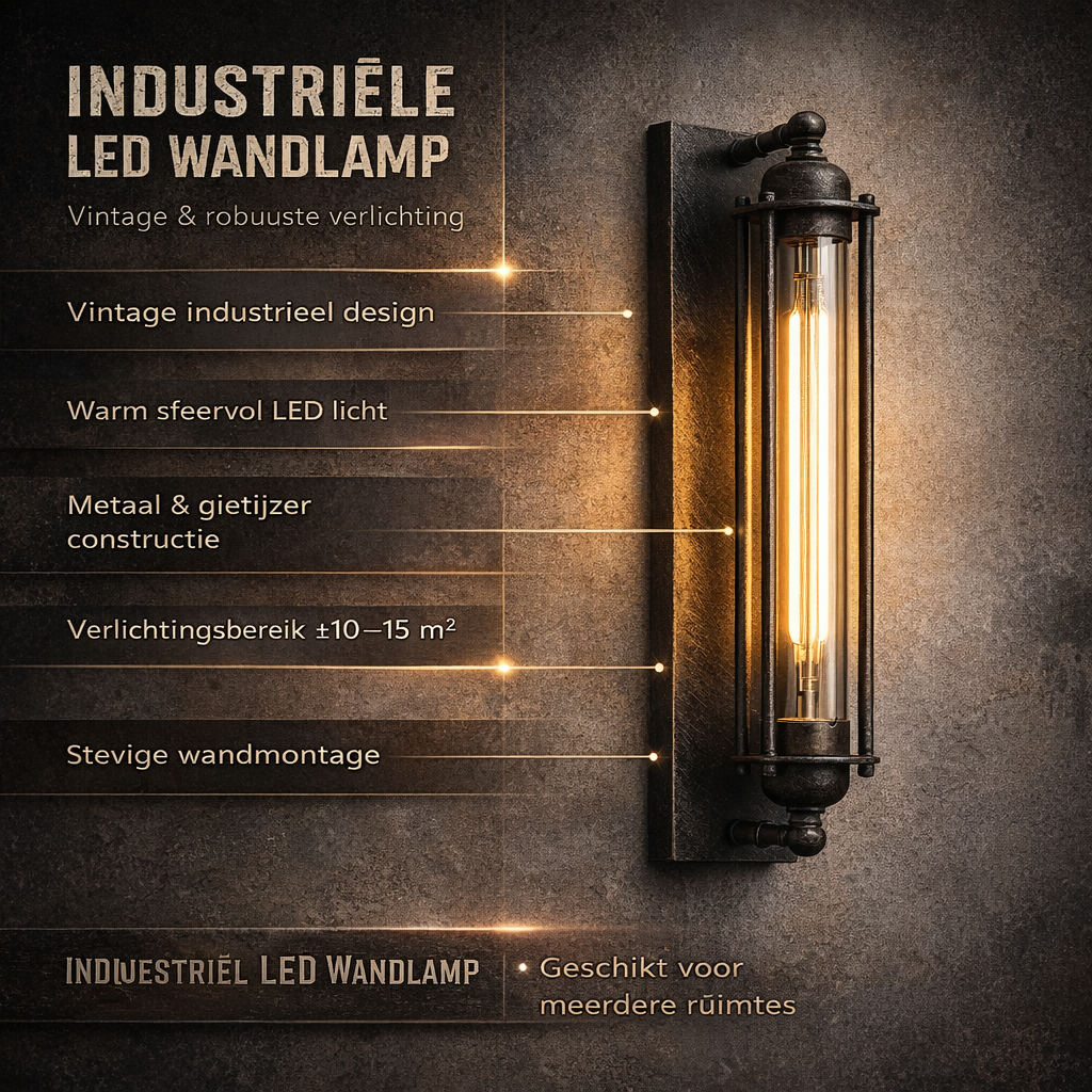Applique murale industrielle sans fil, cage métallique vintage, éclairage LED moderne