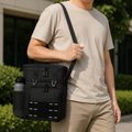 Insulated Tactical Molle Lunch Bag, Freezer Cooler, Shoulder Strap, Bottle Pocket