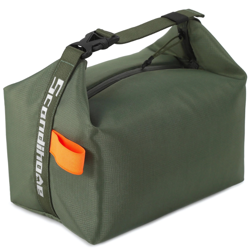 Insulated Lunch Bag - Adjustable Carry Handle, Roll-Top Zipper