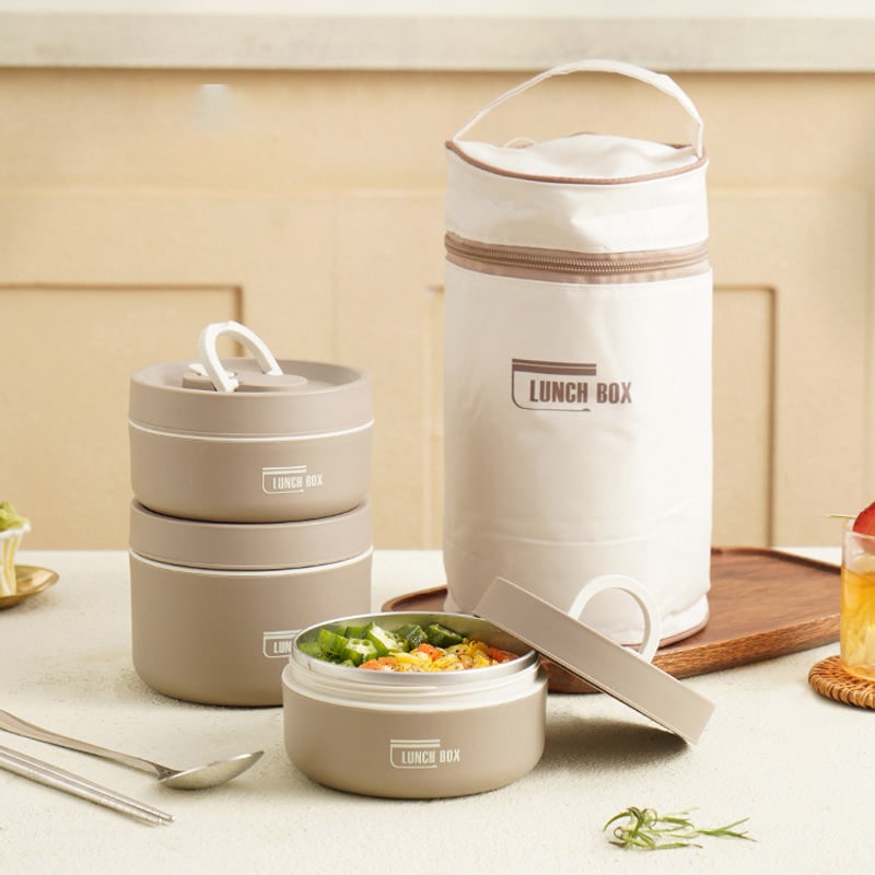 Stackable Insulated Bento Box Stainless Steel Thermal Lunch Container