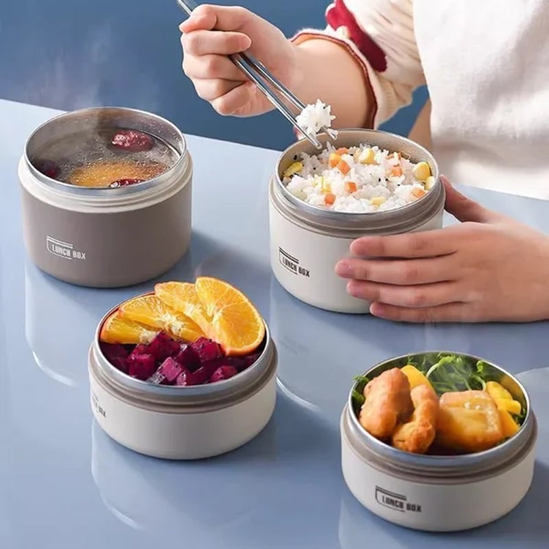 Stackable Insulated Bento Box Stainless Steel Thermal Lunch Container
