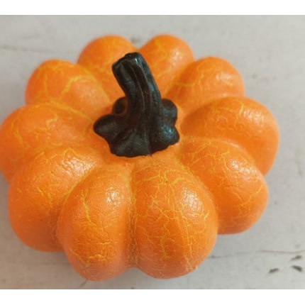 Mini luces LED de calabaza de Halloween a pilas, acabado naranja cálido agrietado