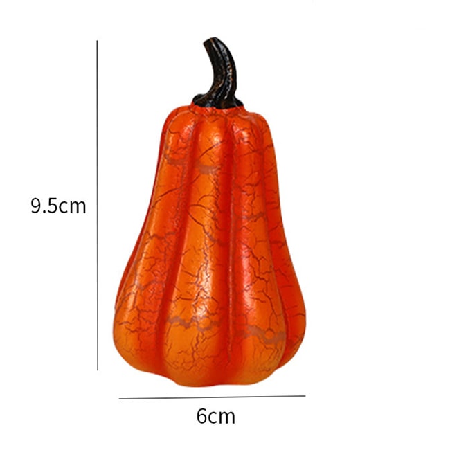Mini luces LED de calabaza de Halloween a pilas, acabado naranja cálido agrietado