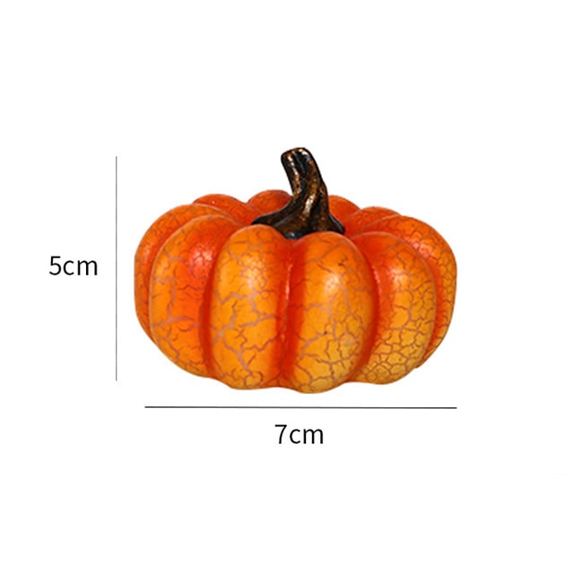 Mini luces LED de calabaza de Halloween a pilas, acabado naranja cálido agrietado