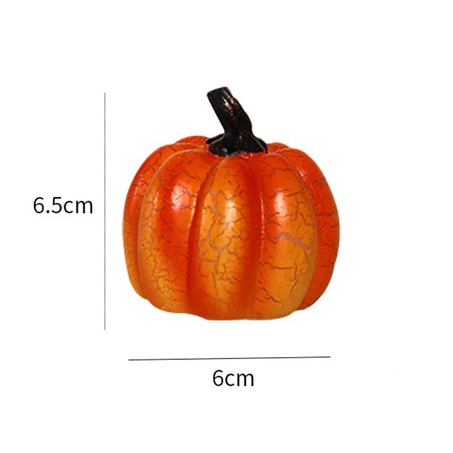 Mini luces LED de calabaza de Halloween a pilas, acabado naranja cálido agrietado