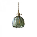 Lyra Bloom LED-pendellampa i glas i japansk retrostil
