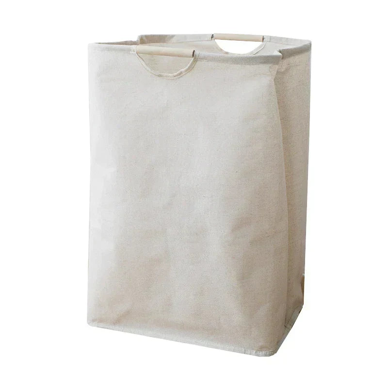JapanStil Foldable Cotton-Linen Laundry Basket — Space-Saving