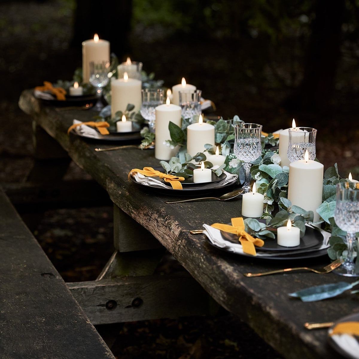 Set di 3 candele LED con timer per uso esterno | ribuella