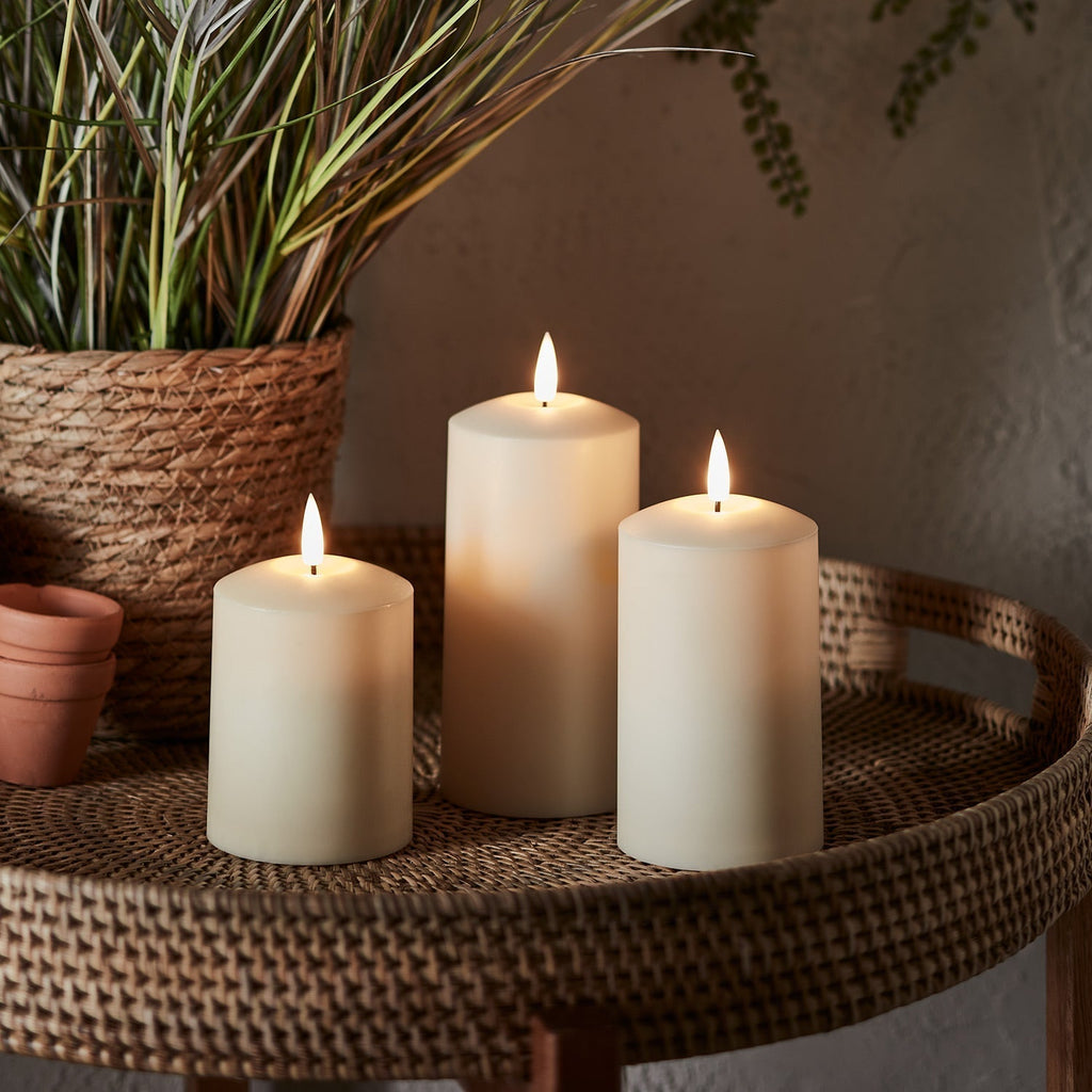 Set di 3 candele LED con timer per uso esterno | ribuella