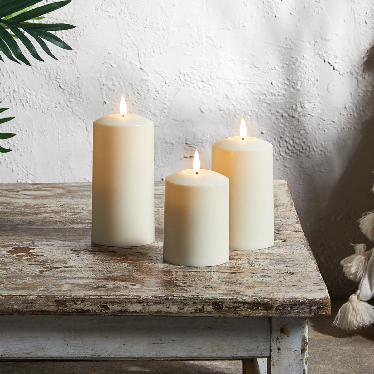 Set di 3 candele LED con timer per uso esterno | ribuella