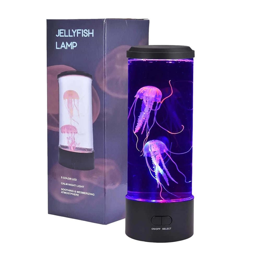 Farbwechselnde LED-Quallen-Nachtlampe mit fließendem Tentakel-Design