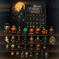 Aftelkalender voor kinderen voor Halloween - griezelige miniatuurtjes