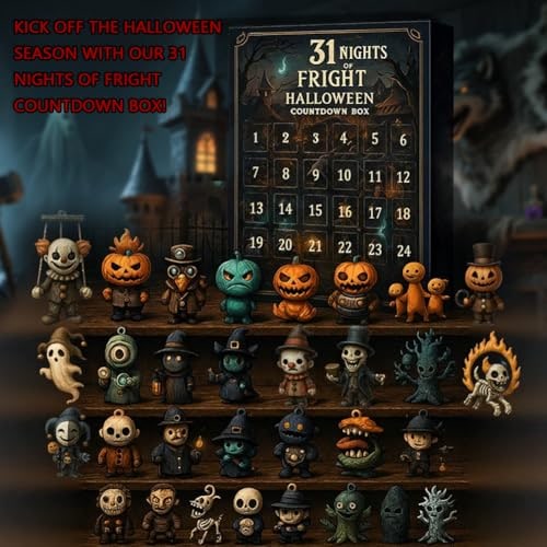 Dětský halloweenský adventní kalendář - strašidelné miniaturní figurky