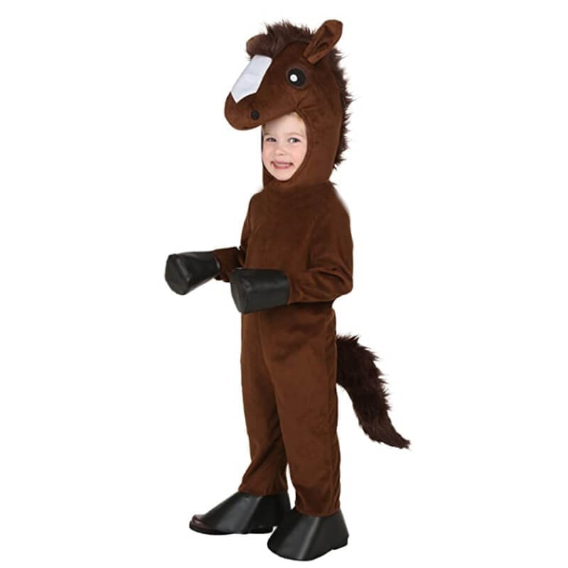 Kids Plush Animal Costume Hooded Dinosaur Vampire Long Sleeve Outfit