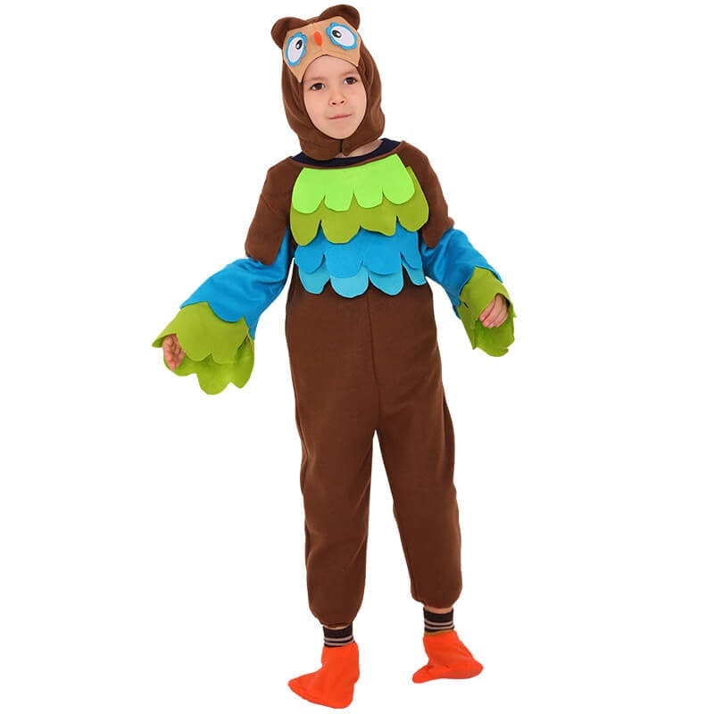 Kids Plush Animal Costume Hooded Dinosaur Vampire Long Sleeve Outfit
