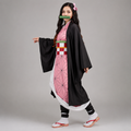 Kids Halloween Anime Cosplay Costume Set, Kimono Haori Jacket, Wide Leg Wraps
