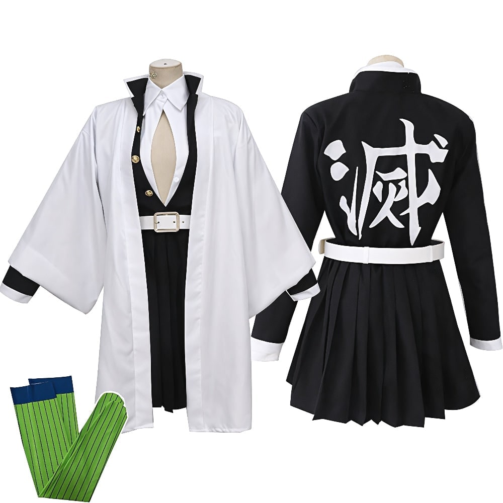 Kids Halloween Anime Cosplay Costume Set, Kimono Haori Jacket, Wide Leg Wraps