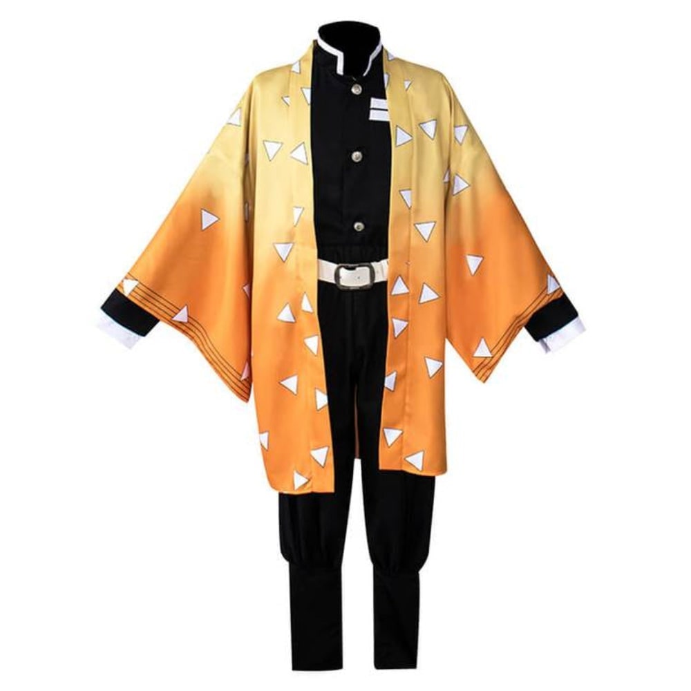 Kids Halloween Anime Cosplay Costume Set, Kimono Haori Jacket, Wide Leg Wraps