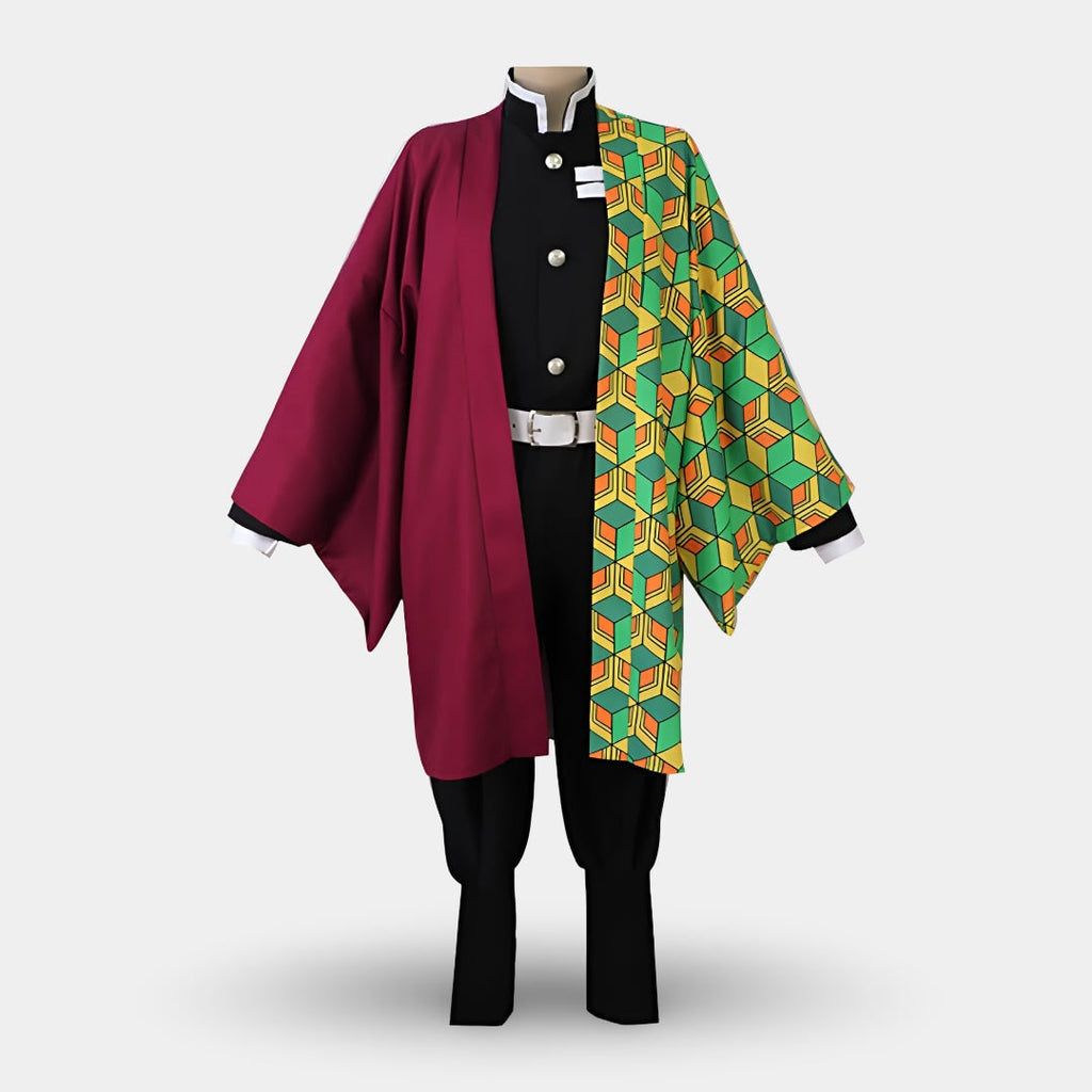 Disfraz de cosplay de anime para niños - chaqueta haori de diseño dividido y pantalones a juego