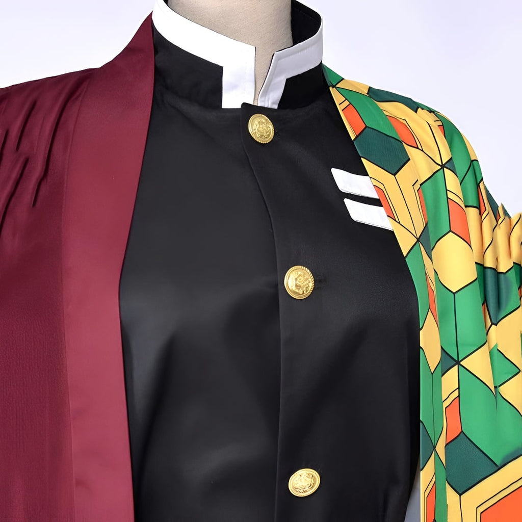 Disfraz de cosplay de anime para niños - chaqueta haori de diseño dividido y pantalones a juego