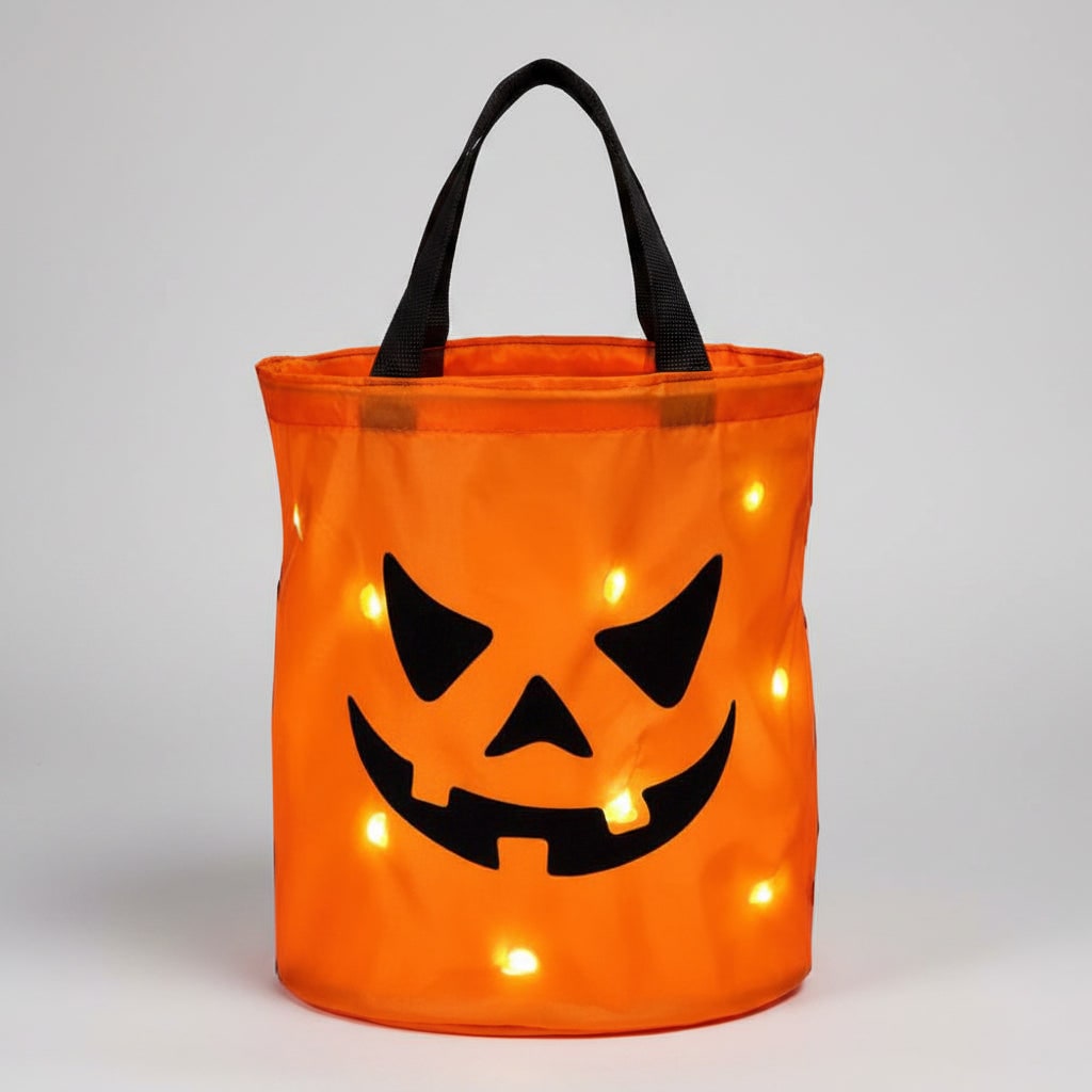 LED-valaiseva kurpitsakarkkisaavi, hohtava halloween-karkkisaavi lapsille