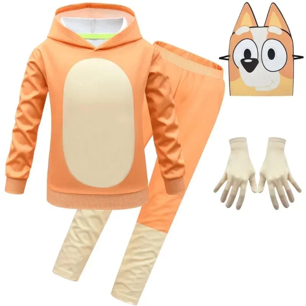 子ども用ハロウィンキャラクターコスチューム — 完全セット、マスク付きフーディーとパンツ