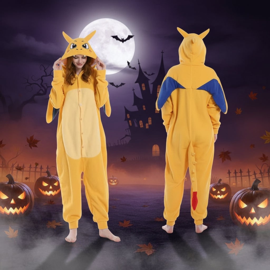 Pijama macacão de lã polar para criança — capuz com personagem e divertidos detalhes 3D