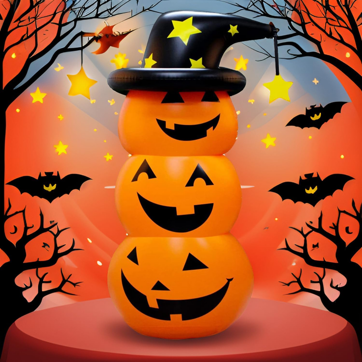 Decorațiune gonflabilă mare de exterior pentru curte, de Halloween, pentru copii, cu bază umplută cu apă