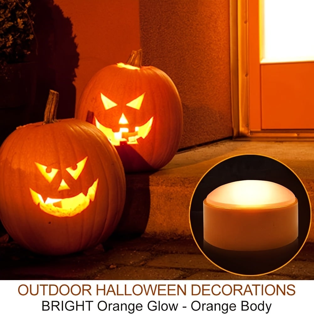 Zasilane bateriami świeczki LED typu tealight z pilotem, dziecięca dynia Jack-o’-lantern na Halloween