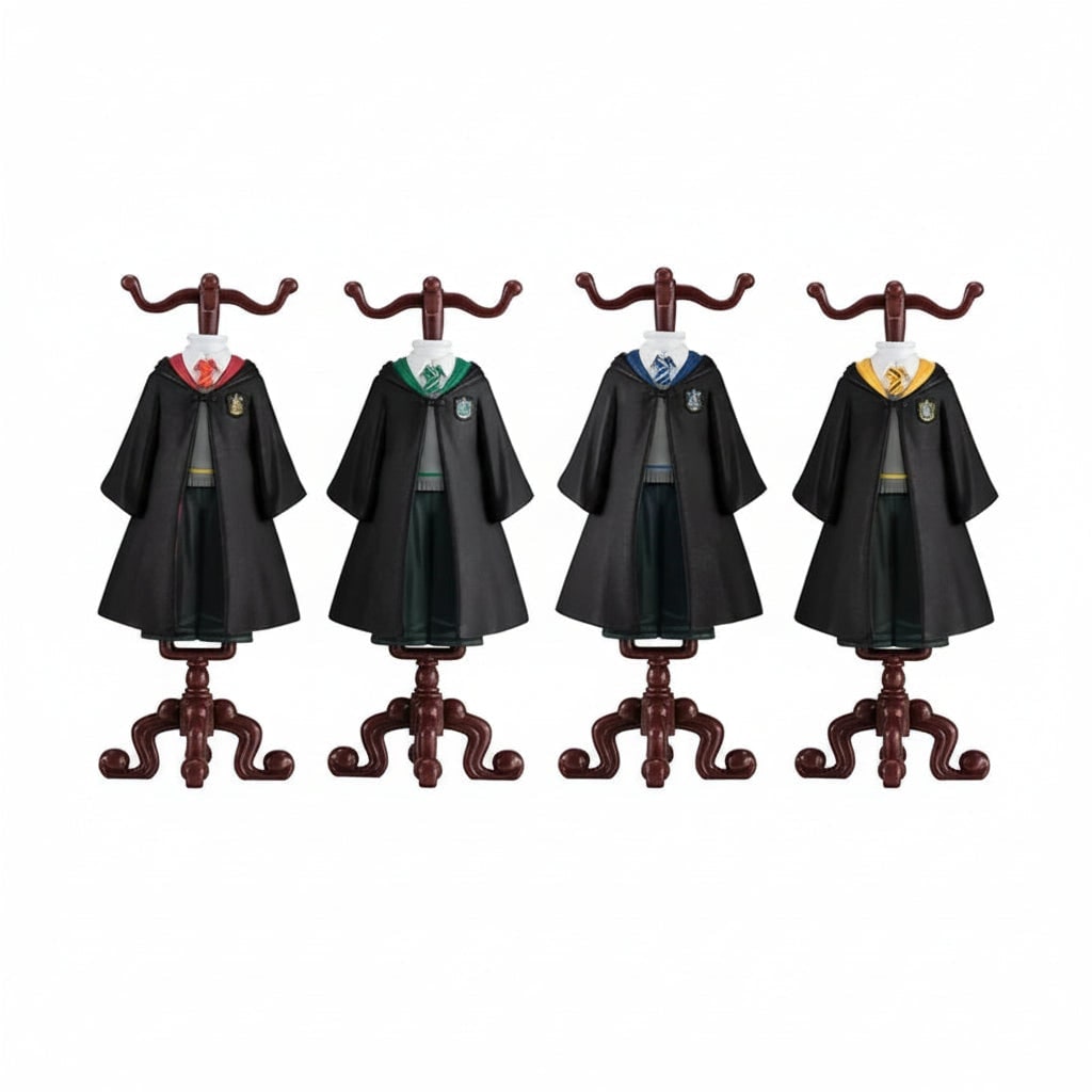 Sammelfigur „Halloween-Zauberer“ - Schuluniform, Umhang und Präsentationsständer für Kinder