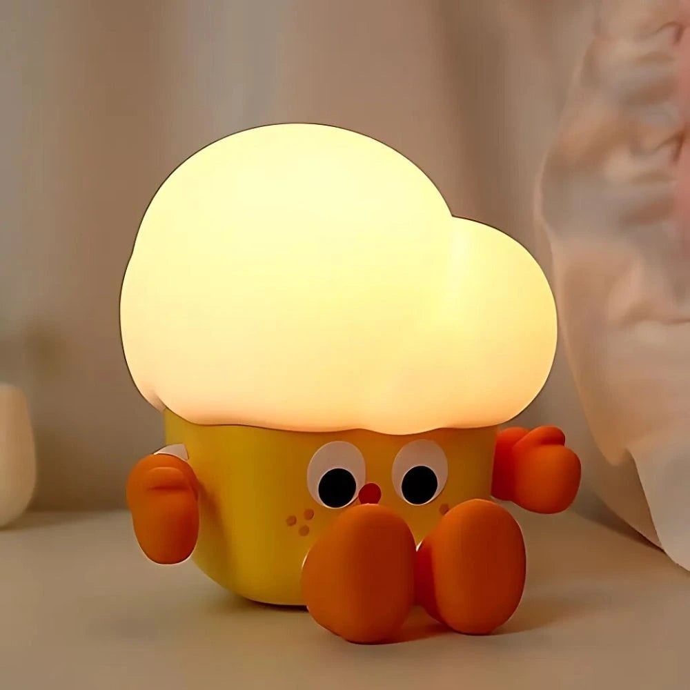 Weiche wiederaufladbare Silikon-Nachtleuchte für Kinder, per Berührung aktiviert, dimmbar, LED-Tiermotiv