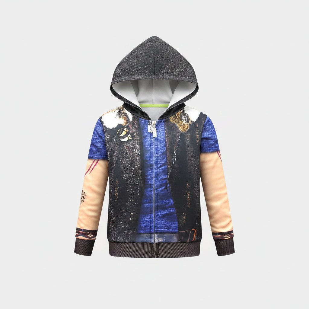 Kids Werewolf Costume - Zip-Up Closure, Realistic Printed Details